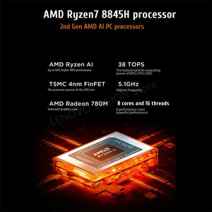 High Quality Laptop Lenovo Legion R7000P AMD R7 8845H 16G Memory 1T SSD RTX4060 16-Inch 2.5K Pc Gaming Laptop Computer - Product Image 4