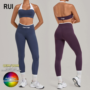 Conjunto de Yoga y Pilates Personalizado RUIQUWIN de 2 Piezas, Leggings Deportivos sin Costuras con Efecto Push-Up para Mujer, Talla Grande, Ropa Deportiva para Gimnasio - Product Image 1