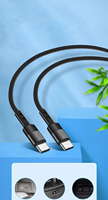 Câble de charge rapide USB C vers USB C de haute qualité 60W en nylon tressé 3A, câble de chargeur USB C PD 60W pour iPhone