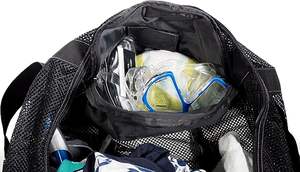 Bolsa de Almacenamiento Transpirable de Nailon, Muestra Gratuita, para Aletas de Buceo y Snorkel, Separación de Seco y Húmedo - Product Image 3