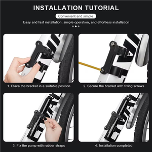 Pompe à vélo portable mini-pompe à air à main haute pression pour vélo de montagne vtt de route gonfleur de pneu <span class=keywords><strong>Schrader</strong></span> Presta <span class=keywords><strong>Valve</strong></span> - Product Image 5