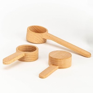 Cucchiaio dosatore creativo, moderno <span class=keywords><strong>e</strong></span> semplice, vintage, con manico corto in legno massello, per caffè <span class=keywords><strong>e</strong></span> <span class=keywords><strong>latte</strong></span> in polvere - Product Image 2