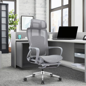 ग्रे एर्गोनोमिक लिफ्ट कुर्सी समायोज्य पु आधुनिक डिजाइन एल्यूमीनियम फुटरेस्ट प्लास्टिक पैरों को बढ़ाया गया आराम - Product Image 1