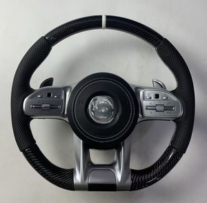 Volant en cuir intégral pour Mercedes <span class=keywords><strong>Amg</strong></span> <span class=keywords><strong>E</strong></span> CLASS W213 E53 E63 W206 C43 C63 W223 S63 GLC X253 W463 G63 SL EQS W177 C118 X167 - Product Image 5