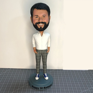 Kustom gambar Resin pria Boyfriend Bobble kepala suami ayah Boss Bobble kepala kustom Bobblehead - Product Image 1