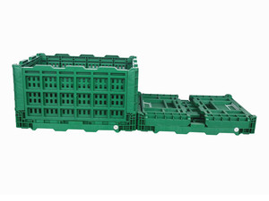 Caja de plástico de gran oferta para bandejas de huevos, cajas de almacenamiento de plástico plegables, malla ventilada, cajas de plástico plegables - Product Image 6