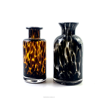 Bouteille d'aromathérapie à imprimé animal, diffuseur en léopard, fabrication de bougies, pot en verre pour bonbons avec couvercle, récipient à cire