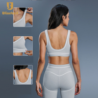 Blocage de couleur pour les femmes en forme de U sport Fitness soutien-gorge taille élastique taille haute hanche ascenseur Yoga Leggings sport Yoga ensembles