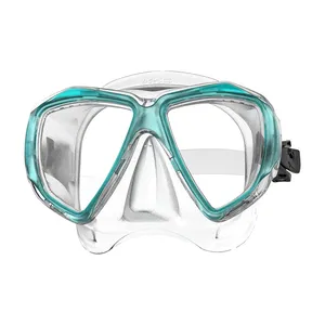 Gafas de Buceo Profesionales de Cara Completa con Protección Nasal Integrada, Impermeables, Antivaho, con Espejo y Marco Grande para Snorkel y Pesca Submarina - Product Image 1