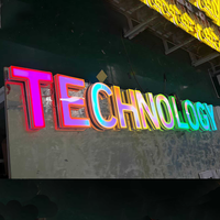 Letrero Luminoso Personalizado con Control Remoto, Letrero Acrílico 3D con Letras RGB a Todo Color para Joyería