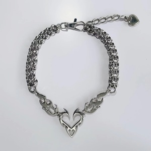 Collar con Colgante de Llama de Corazón, Cadena de Clavícula de Acero de Titanio, Accesorio de Moda - Product Image 5