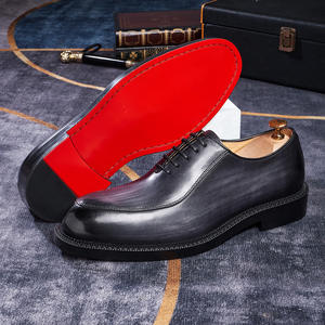 Chaussures en cuir noir à lacets pour hommes, style crocodile, tendance, formelles, pour affaires, nouvelle collection automne 2026, best-seller - Product Image 3