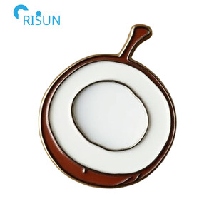 Factory Custom ized Lustige Coco Wasser Getränke Coconut <span class=keywords><strong>Shell</strong></span> Anstecknadeln Abzeichen Broschen Custom Pin Emaille Coconut - Product Image 3