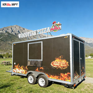 Remorque de cuisine mobile carrée certifiée CE DOT, équipement complet, four à pizza, friteuse, pour camion de restauration commerciale - Product Image 3