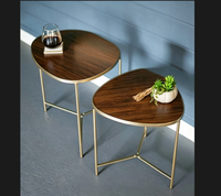 Table de loisirs avec pieds en acier inoxydable, bancs de café, bancs de club, bancs de bar, base en fer, ensemble de tables gigognes, mobilier métallique tendance