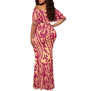 Robe de soirée maxi moulante rose tendance pour femme, élégante, à épaules dénudées, grande taille, idéale pour <span class=keywords><strong>les</strong></span> cocktails et événements formels - Product Image 5
