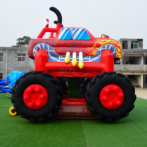 Château gonflable pour adultes, structure de saut moderne, modèle voiture rouge, à vendre - Product Image 3