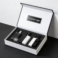 Boîtes cadeaux de parfum en papier artistique biodégradable blanc 1200G avec logo estampé à l'or, taille personnalisée, vente en gros, avec insert en EVA