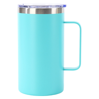 Mug de voyage isotherme classique en acier inoxydable 20oz/600ml, forme cylindrique, mugs et tasses personnalisés en gros