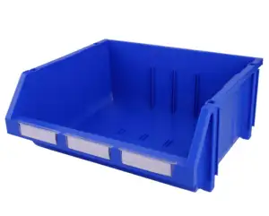 수납 선반 단단한 상자 선반 구성 무거운 플라스틱 쌓을 수있는 선반 칸막이가있는 플라스틱 선반 빈