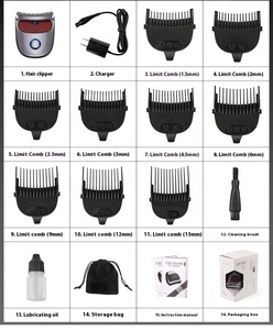 Máy Cắt Tóc Chuyên Nghiệp Cho Nam, Sạc Được, Không Dây, Có Đèn LED, Máy Cạo Râu, Cắt Tóc 0.1mm, Cạo Sạch - Product Image 3