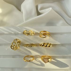 Dylam Jewelry Personalized Gold Bold <b>Initial</b> Letter Open <b>Ring</b> Adjustable Women Statement <b>Rings</b> Party Women Signet <b>Ring</b> - Product Image 3