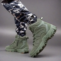 Bottes tactiques pour hommes avec semelle en caoutchouc imperméable et doublure légère en maille pour l'entraînement de randonnée d'été et d'hiver
