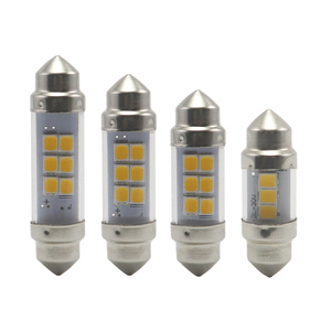 Midcars โคมไฟ LED อ่านหนังสือสำห<span class=keywords><strong>รับ</strong></span><span class=keywords><strong>รถ</strong></span>ยนต์, โคมไฟป้ายทะเบียน C5W 12-24โวลต์50-100LM ความสว่างสูงหลอดไฟแอลอีดีสองแฉก2ปี - Product Image 1