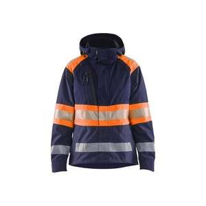 BLAKLADER - 443019778953XXXL Women’s <b>Hi</b>-<b>Vis</b> Shell <b>jacket</b> Navy blue/<b>Orange</b> - EAN 7330509855508 <b>HI</b>-<b>VIS</b> WORKWEAR - Product Image 1