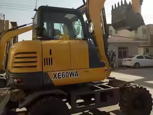Máy xúc bánh lốp mini 6 tấn <span class=keywords><strong>XE60W</strong></span> của nhà máy nổi tiếng Trung Quốc, giá 0.23cbm, có khớp nối nhanh và máy khoan xoay, đang được bán - Product Image 2