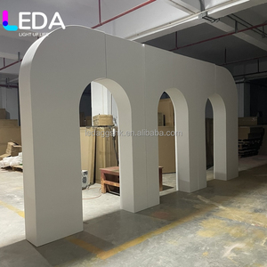 LEDA Custom Wedding Stage Decoration White Wedding <b>Backdrop</b> Arch Acrylic <b>Backdrop</b> <b>Stand</b> For Wedding Events Decor - Product Image 2