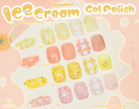 ICE NOVA Gel Polish Effet Crème Glacée Votre Logo Gel de Base Renforcé Caoutchouc Couleur Crème Glacée Yaourt Français pour Peinture d'Ongles