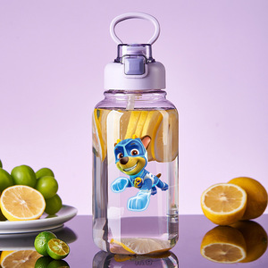 Cốc rơm dành riêng cho trường học, cốc uống đôi chống rơi và chống rò rỉ, cốc nhựa hoạt hình có logo cố định - Product Image 4