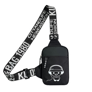 Bolso cruzado de nailon para teléfono con estampado de dibujos animados, cierre de cremallera y tarjetero para uso diario, Verano 2025 - Product Image 2