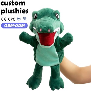 Marioneta de Mano de Cocodrilo Verde Personalizada de Fábrica, Marioneta de Peluche Suave para Juego entre Padres e Hijos - Product Image 1