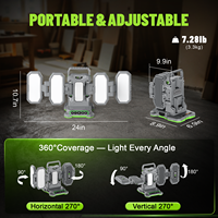 Kabellose Helle LED-Arbeitsleuchte 5-seitige Beleuchtung IPX4 Wasserdicht für 4-fach Faltbare Tragbare DC 10000 lm Autoreparatur-Garagenleuchte