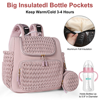 Vente en gros de sacs à couches de voyage de grande capacité personnalisés pour bébés stockage à glissière pour bébés maman disponible pour rose noir caractéristiques lettre