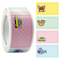 Autocollants holographiques mignons de dessin animé pour carnets, étiquettes pour bébés de maternelle, autocollants colorés sans bords pour la fabrication de bougies