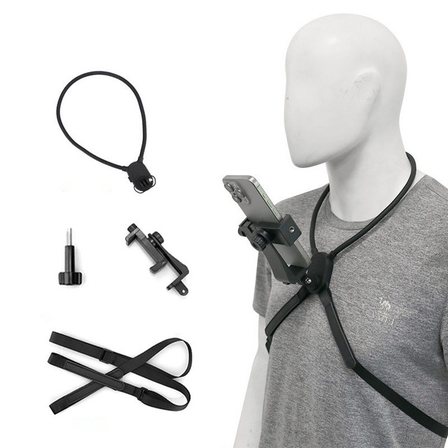 Action Camera Mount Quick Release Strong Magnetic Adjustable PVC Neck Strap for Insta360 for for Mobile Phone First-Person
