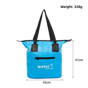 Bolso de almacenamiento en seco de PVC ligero impermeable para actividades al aire libre, para acampar, playa, natación y resistente al agua para excursiones - Product Image 6