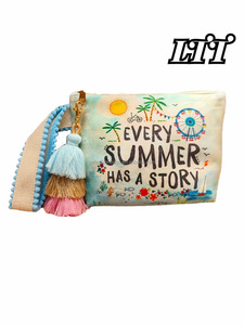 2024 SY eacher của ngày Quà Tặng tái sử dụng vải Dây Kéo bút chì túi bông trang điểm Pouch Túi mỹ phẩm với tùy chỉnh in logo - Product Image 3