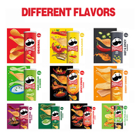 Meilleure Vente Alimentaire : Chips de Pommes de Terre Pringles, Snack en Boîte, Croustillant, Saveurs Variées, Aliment Soufflé, Snacks Exotiques en Boîte 110g