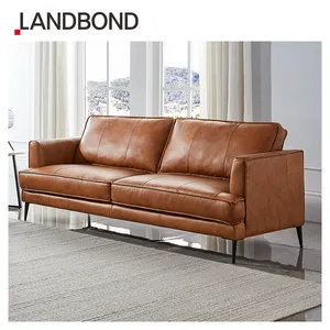Leather Office Sofa Suppliers Genuine Leather Luxury Living Room Sets Modern Hotel Sofas set in Foshan