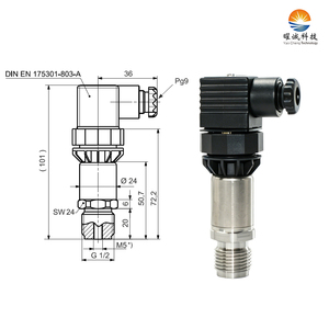 Ip65 Dc 0~10 V -15 ° <span class=keywords><strong>C</strong></span> ~ +125 ° Transmisor de Presión con Detector de Presión para Sistema de Control de Líquidos Comercial de 0 a 1 Bar y de 0 a 60 Bar - Product Image 1