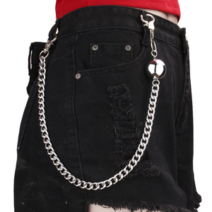 อุปกรณ์ตกแต่งกางเกงแบบโซ่ลูกบอลสแตนเลส สไตล์ฮิปฮอปพังก์ ตกแต่งเดนิมชั้นเดียว - Product Image 3