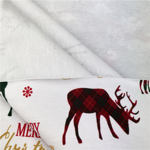 <span class=keywords><strong>Tissu</strong></span> en molleton de coton biologique 280 g/m² à tricotage chaîne, extensible et lourd, pour robes et costumes, avec motifs de Noël personnalisés et respectueux de l'environnement - Product Image 4