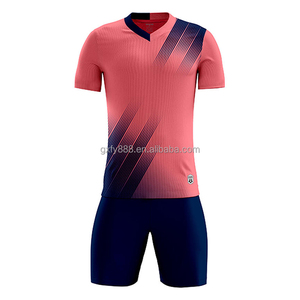 Maillot de football personnalisé 25-26, ensemble à manches courtes, survêtement athlétique pour homme, 100 % coton, imprimé par transfert thermique, séchage rapide, sport - Product Image 5