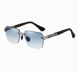 Nuevo estilo hombres gradiente gafas de sol de lujo sombras gafas de sol vintage mujeres UV400 gafas de sol personalizadas adulto - Product Image 5