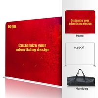 Portable 10 * 8ft Salon Présentoir Tension Tissu Stand Aluminium Droit Publicité Bannière avec Support pour Exposition