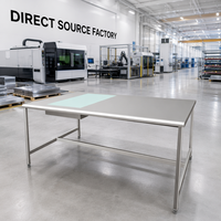 Tables de préparation latérales de laboratoire en acier inoxydable pour hôpitaux modernes, personnalisation prise en charge